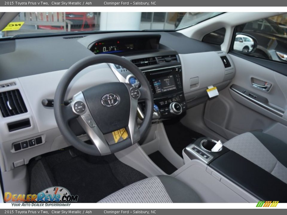 2015 Toyota Prius v Two Clear Sky Metallic / Ash Photo #8