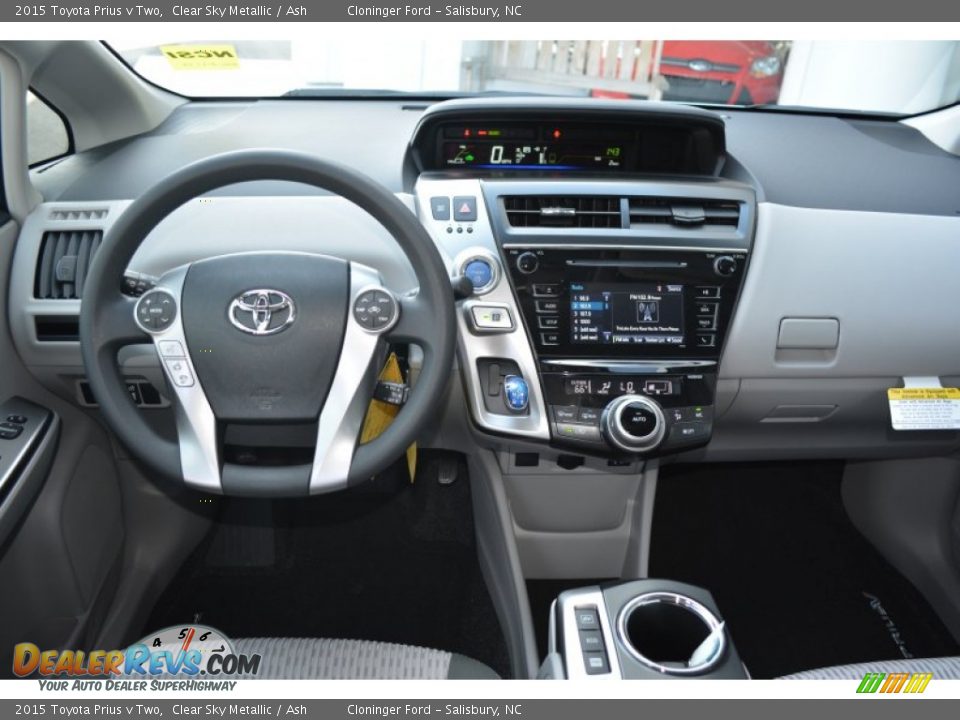 2015 Toyota Prius v Two Clear Sky Metallic / Ash Photo #9