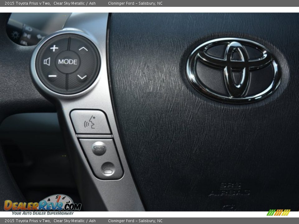 2015 Toyota Prius v Two Clear Sky Metallic / Ash Photo #18