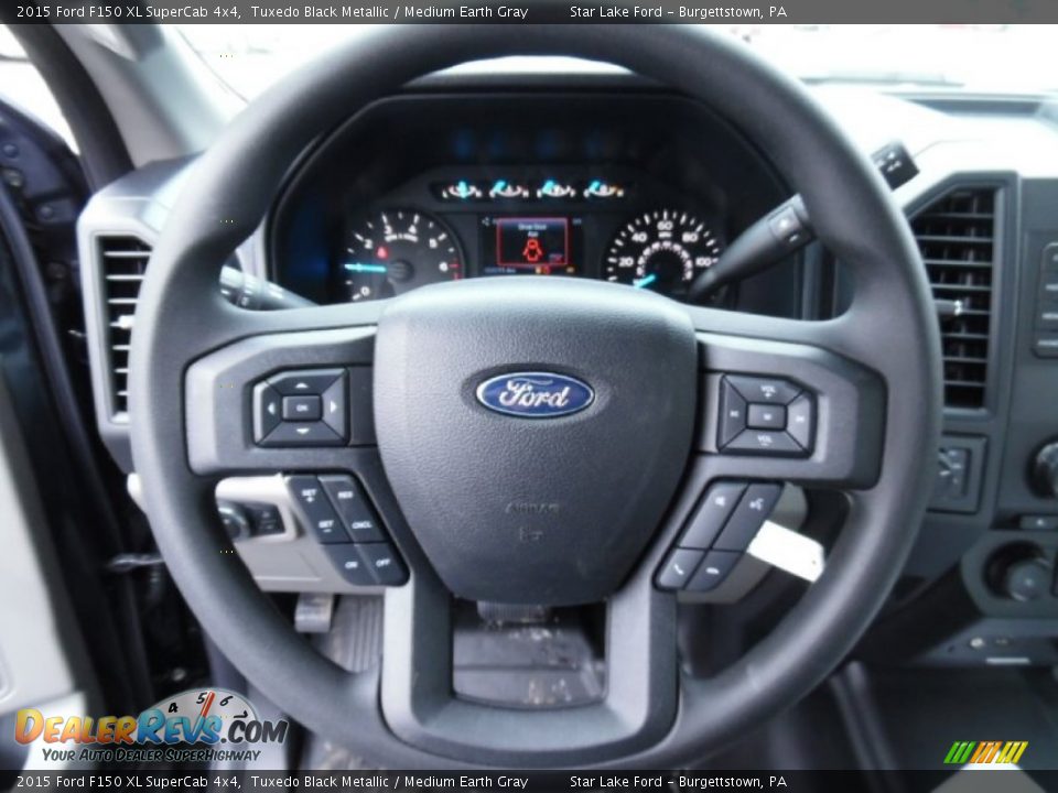 2015 Ford F150 XL SuperCab 4x4 Steering Wheel Photo #15