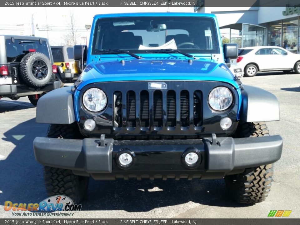 2015 Jeep Wrangler Sport 4x4 Hydro Blue Pearl / Black Photo #2