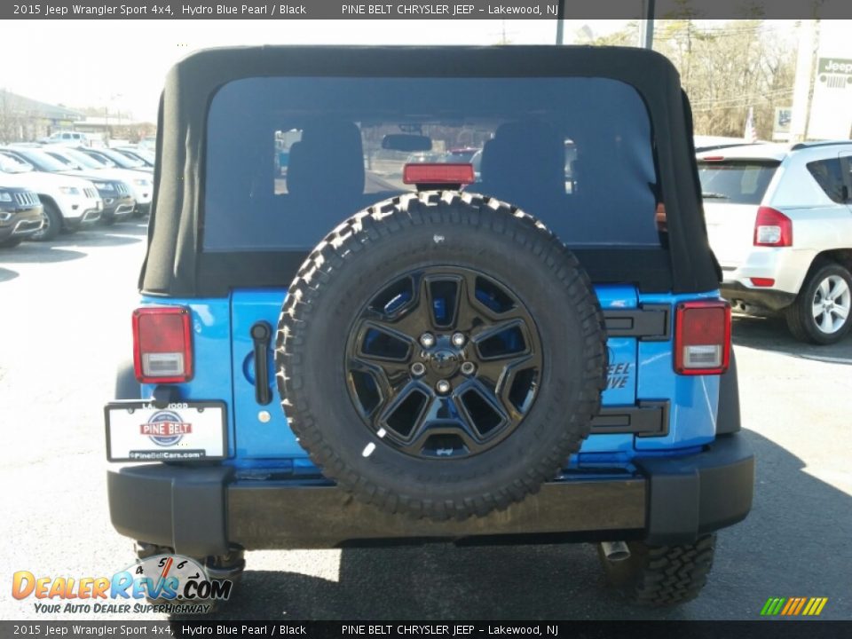 2015 Jeep Wrangler Sport 4x4 Hydro Blue Pearl / Black Photo #5