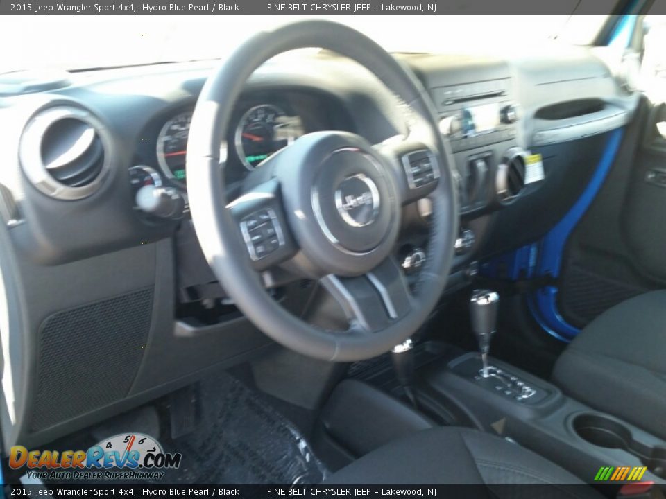 2015 Jeep Wrangler Sport 4x4 Hydro Blue Pearl / Black Photo #6