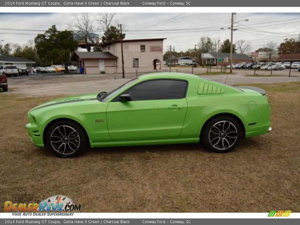 2014 Ford Mustang GT Coupe Gotta Have it Green / Charcoal Black Photo #10