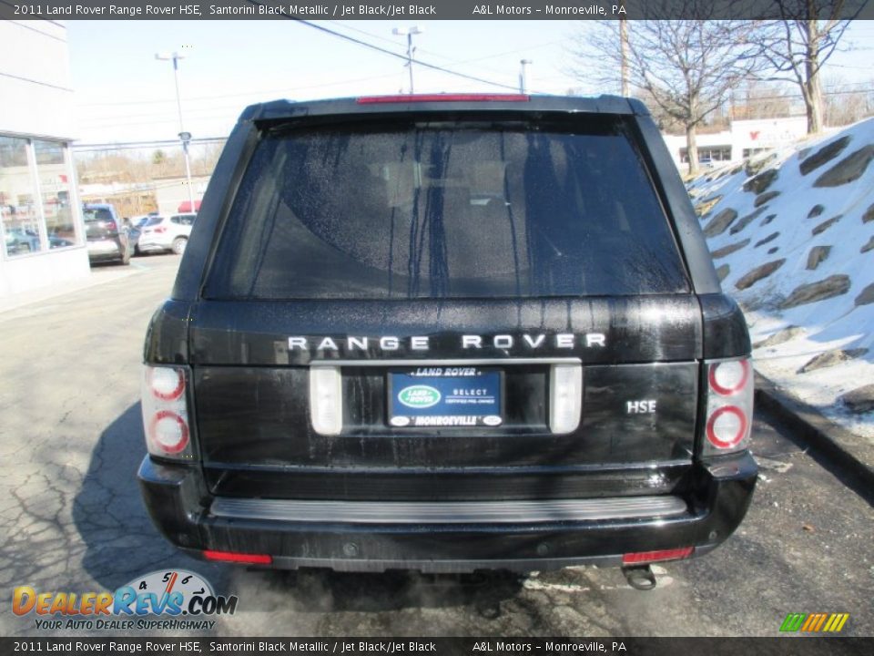 2011 Land Rover Range Rover HSE Santorini Black Metallic / Jet Black/Jet Black Photo #5