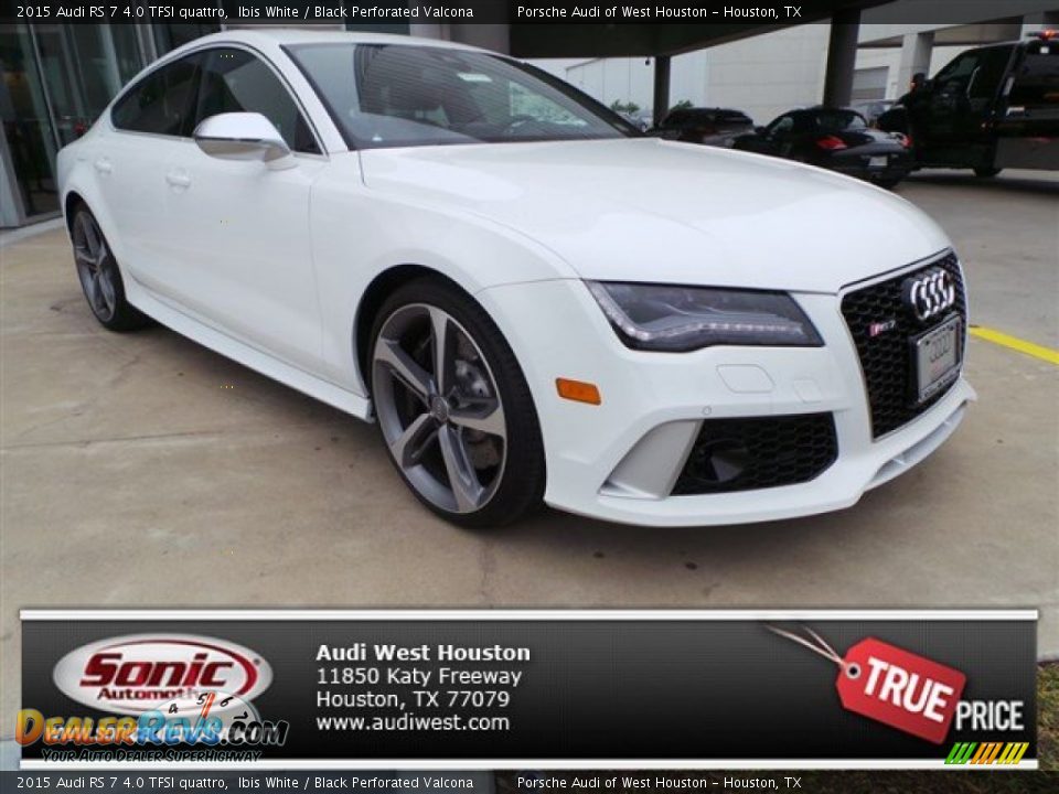2015 Audi RS 7 4.0 TFSI quattro Ibis White / Black Perforated Valcona Photo #1