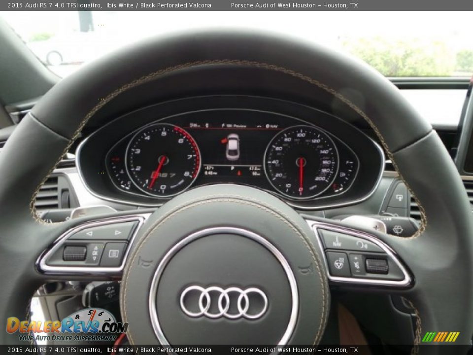 2015 Audi RS 7 4.0 TFSI quattro Ibis White / Black Perforated Valcona Photo #23