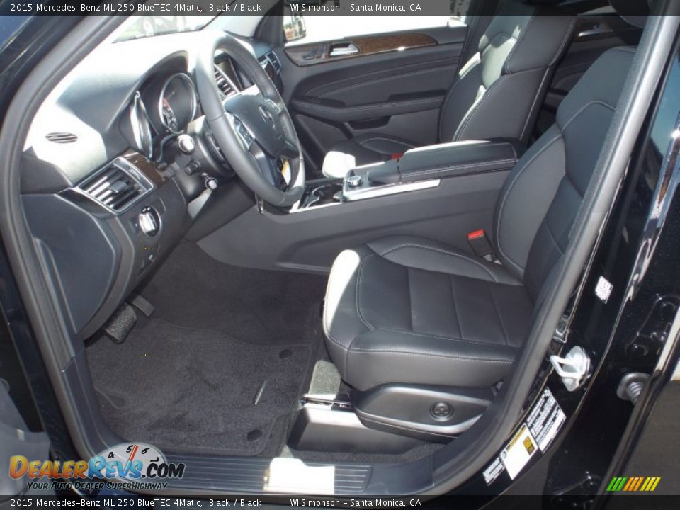 2015 Mercedes-Benz ML 250 BlueTEC 4Matic Black / Black Photo #7