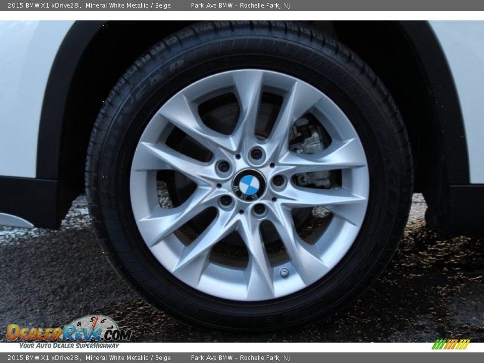2015 BMW X1 xDrive28i Mineral White Metallic / Beige Photo #32