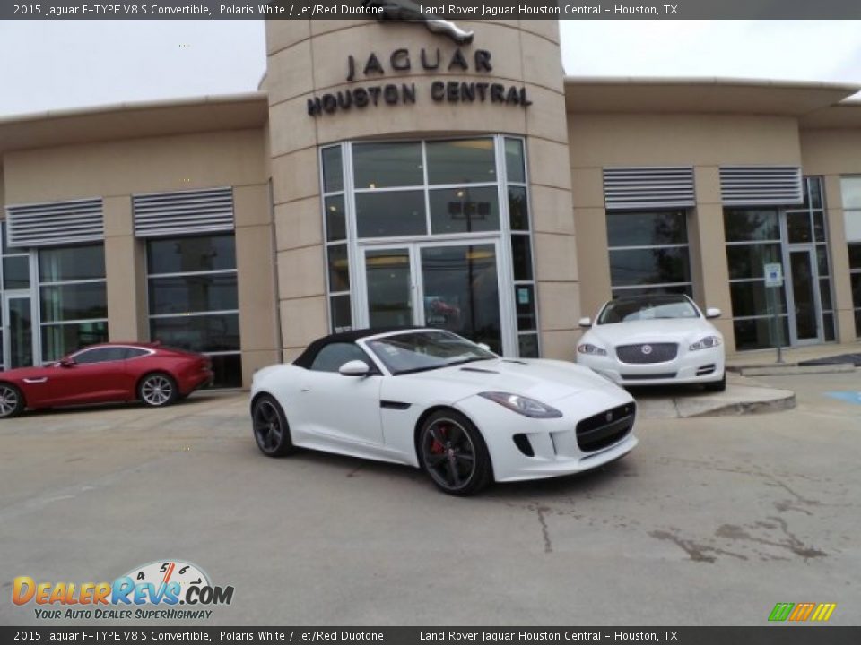 2015 Jaguar F-TYPE V8 S Convertible Polaris White / Jet/Red Duotone Photo #1