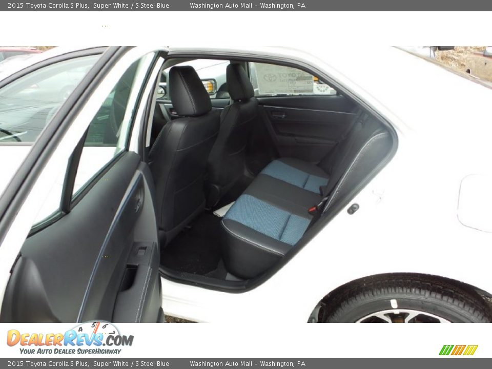 2015 Toyota Corolla S Plus Super White / S Steel Blue Photo #11