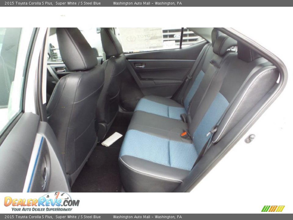 2015 Toyota Corolla S Plus Super White / S Steel Blue Photo #12
