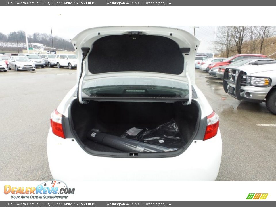 2015 Toyota Corolla S Plus Super White / S Steel Blue Photo #13