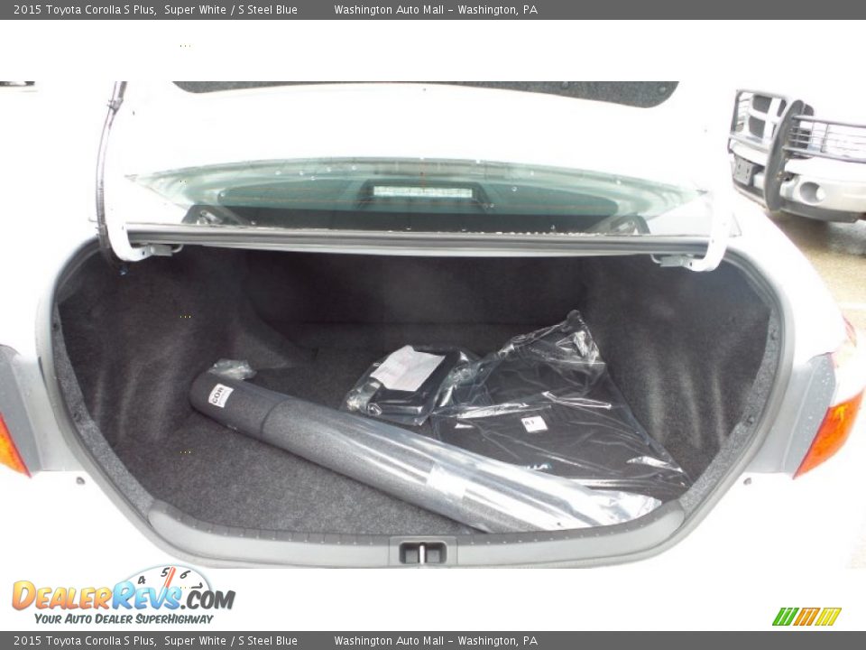 2015 Toyota Corolla S Plus Super White / S Steel Blue Photo #14