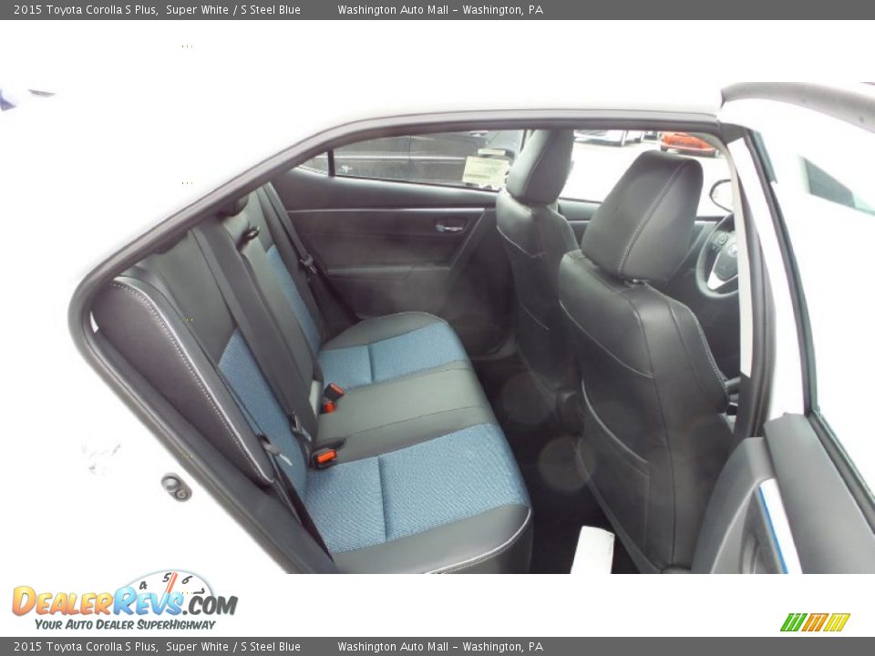 2015 Toyota Corolla S Plus Super White / S Steel Blue Photo #16