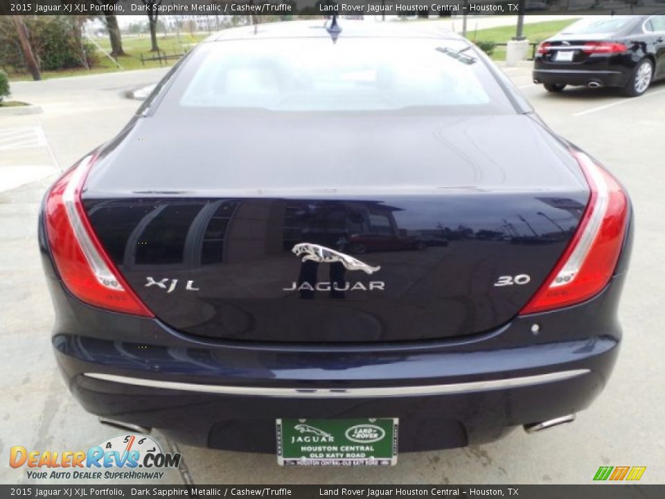 2015 Jaguar XJ XJL Portfolio Dark Sapphire Metallic / Cashew/Truffle Photo #7