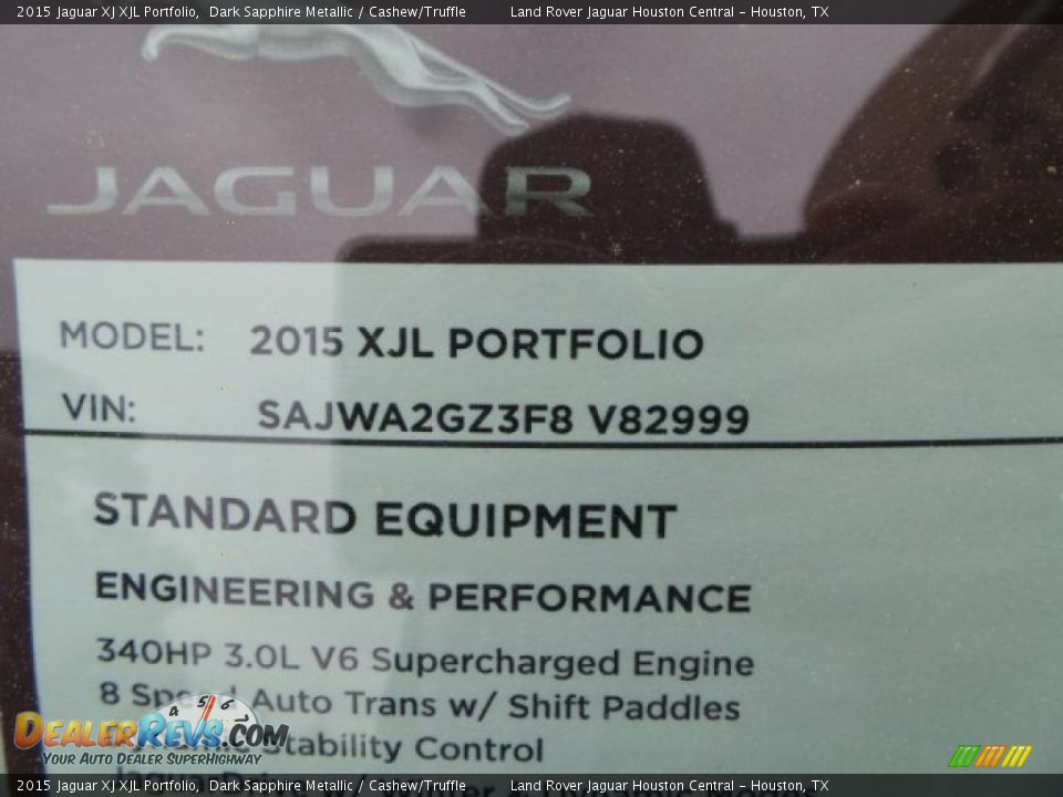 2015 Jaguar XJ XJL Portfolio Window Sticker Photo #33