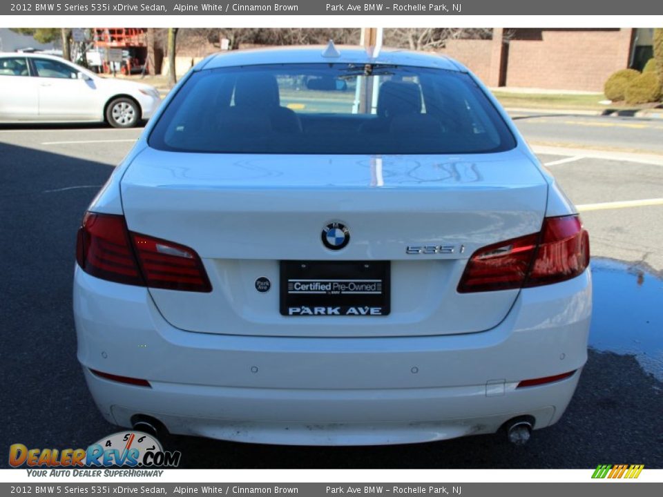 2012 BMW 5 Series 535i xDrive Sedan Alpine White / Cinnamon Brown Photo #4