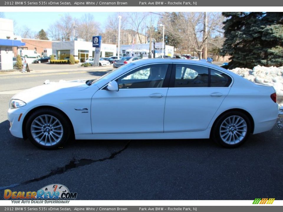 2012 BMW 5 Series 535i xDrive Sedan Alpine White / Cinnamon Brown Photo #5