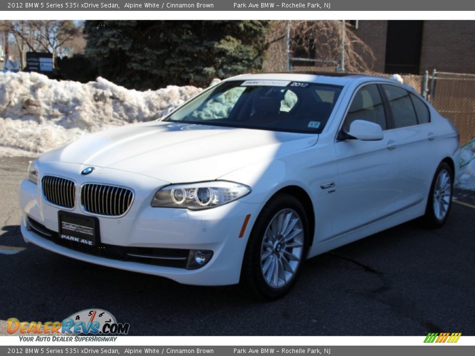 2012 BMW 5 Series 535i xDrive Sedan Alpine White / Cinnamon Brown Photo #6