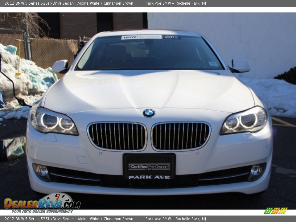 2012 BMW 5 Series 535i xDrive Sedan Alpine White / Cinnamon Brown Photo #7