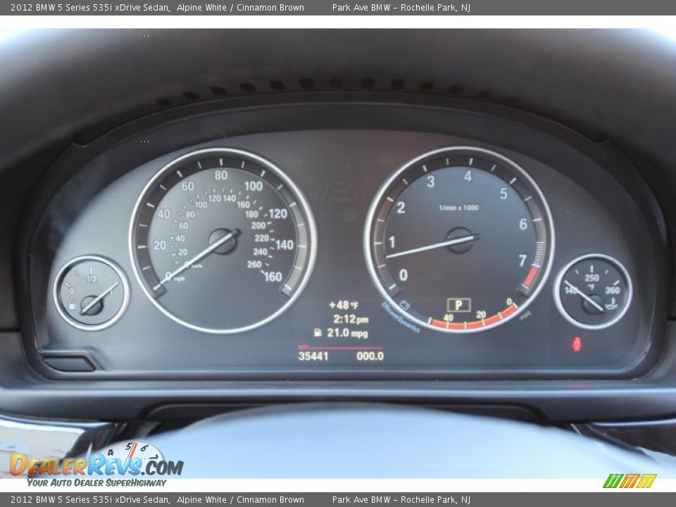 2012 BMW 5 Series 535i xDrive Sedan Alpine White / Cinnamon Brown Photo #21