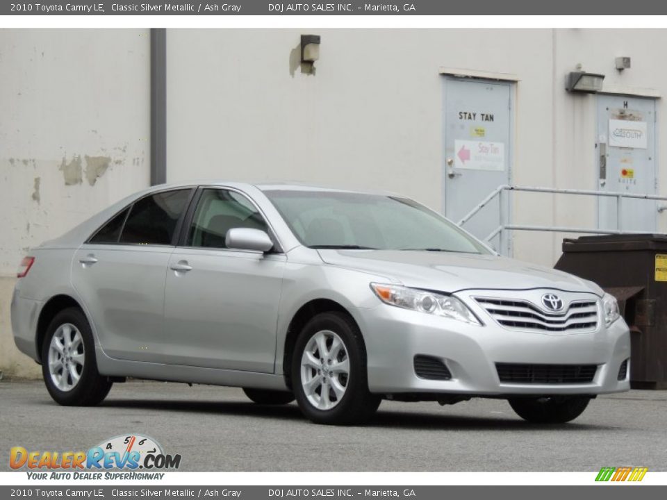 2010 Toyota Camry LE Classic Silver Metallic / Ash Gray Photo #25