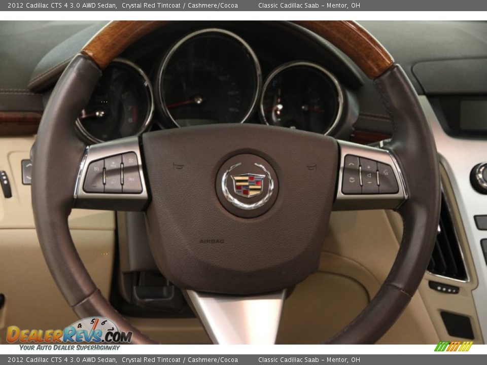 2012 Cadillac CTS 4 3.0 AWD Sedan Crystal Red Tintcoat / Cashmere/Cocoa Photo #6