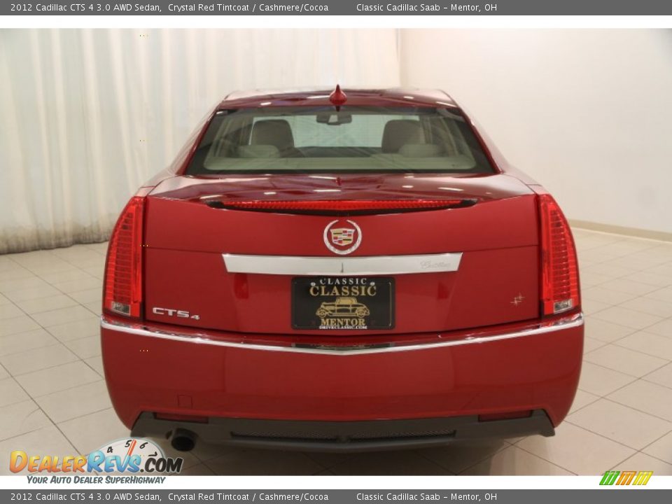 2012 Cadillac CTS 4 3.0 AWD Sedan Crystal Red Tintcoat / Cashmere/Cocoa Photo #14