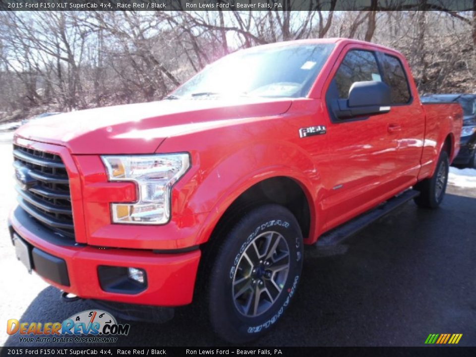 2015 Ford F150 XLT SuperCab 4x4 Race Red / Black Photo #4