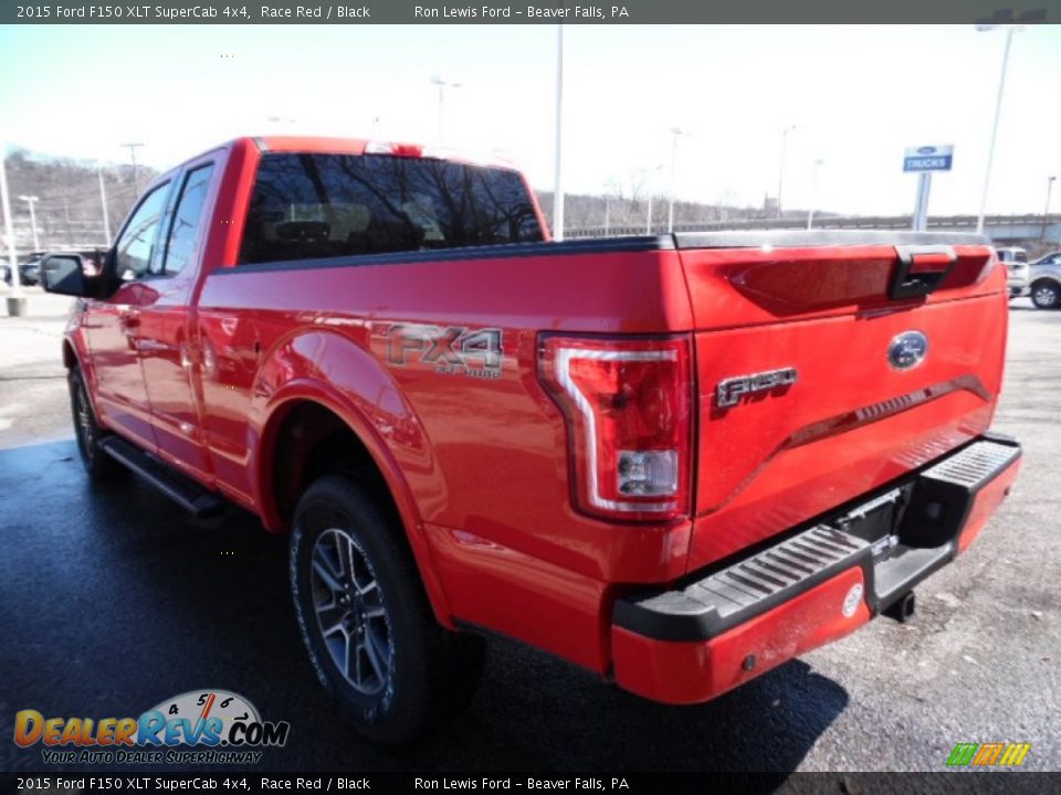 2015 Ford F150 XLT SuperCab 4x4 Race Red / Black Photo #6