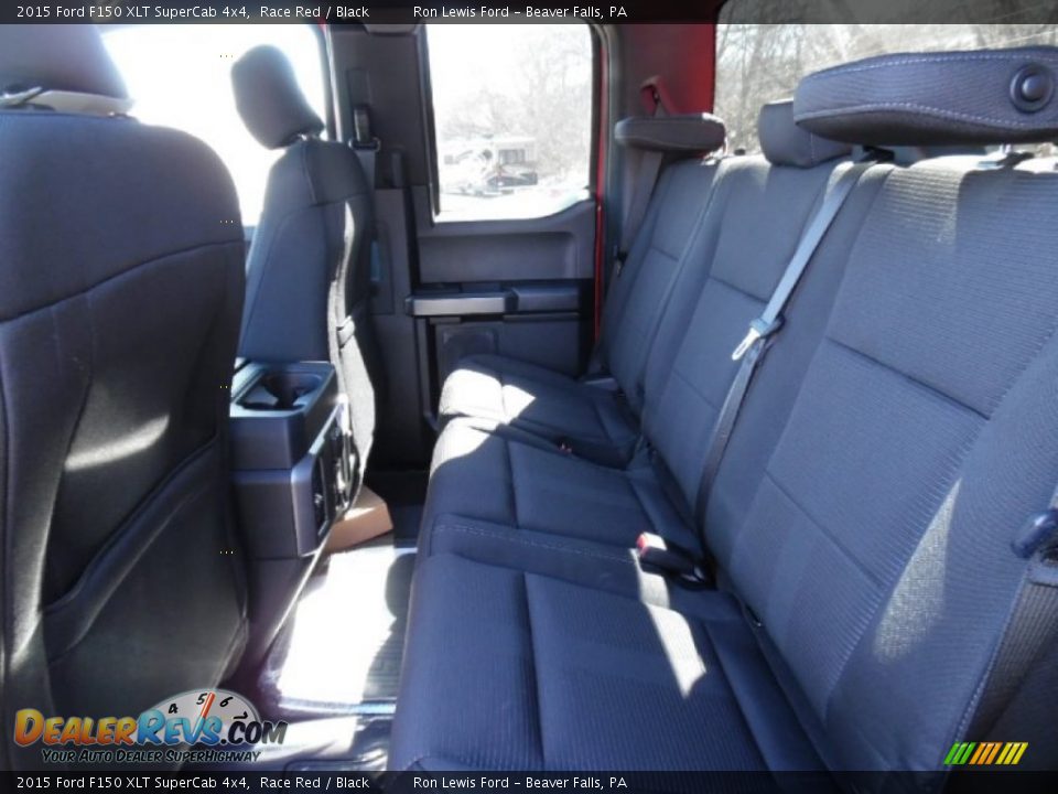 Rear Seat of 2015 Ford F150 XLT SuperCab 4x4 Photo #12