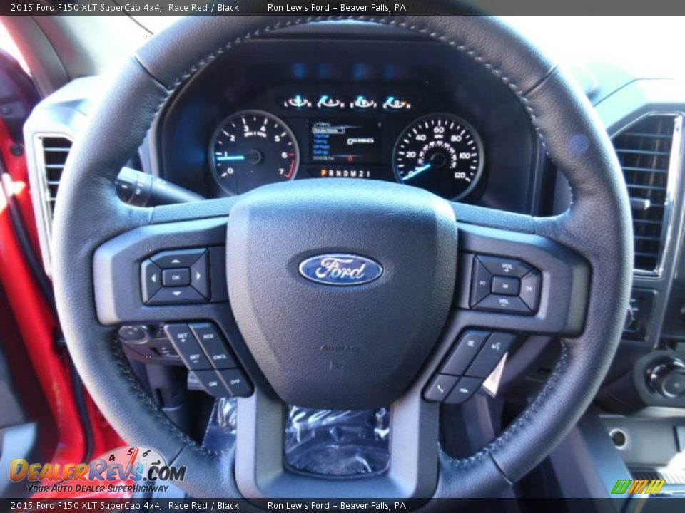2015 Ford F150 XLT SuperCab 4x4 Steering Wheel Photo #17