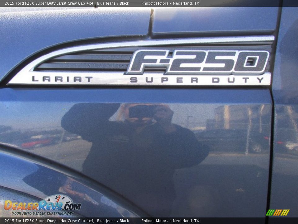 2015 Ford F250 Super Duty Lariat Crew Cab 4x4 Blue Jeans / Black Photo #14