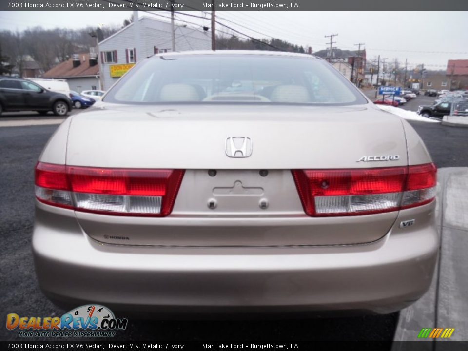 2003 Honda Accord EX V6 Sedan Desert Mist Metallic / Ivory Photo #4