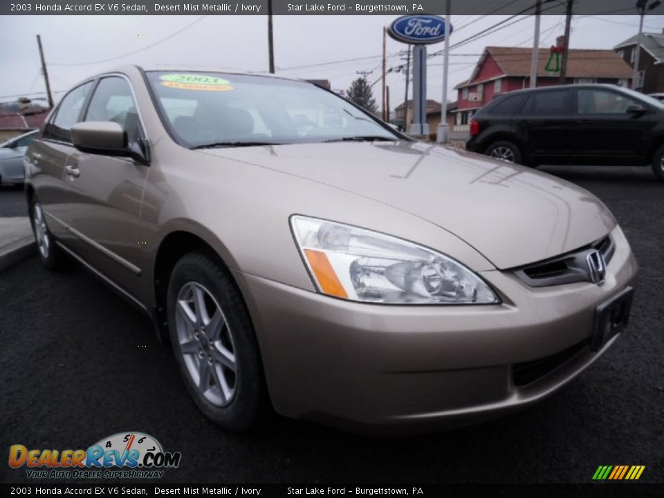 2003 Honda Accord EX V6 Sedan Desert Mist Metallic / Ivory Photo #7