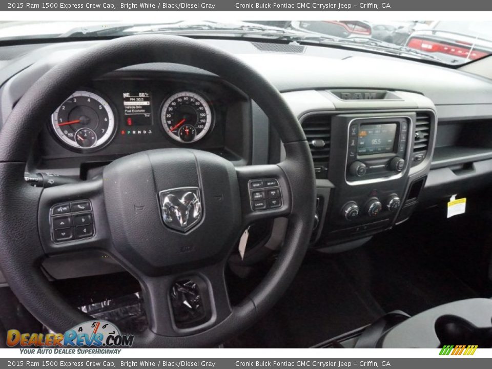 2015 Ram 1500 Express Crew Cab Bright White / Black/Diesel Gray Photo #11