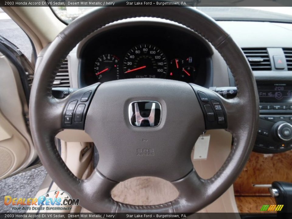 2003 Honda Accord EX V6 Sedan Steering Wheel Photo #17