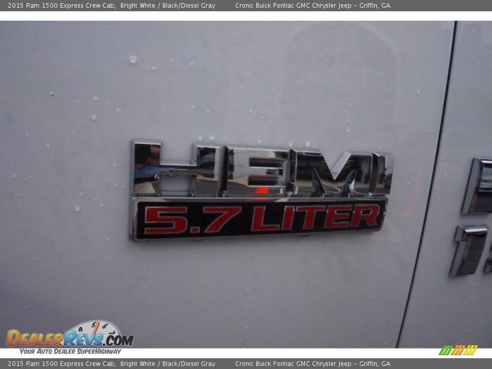2015 Ram 1500 Express Crew Cab Bright White / Black/Diesel Gray Photo #14