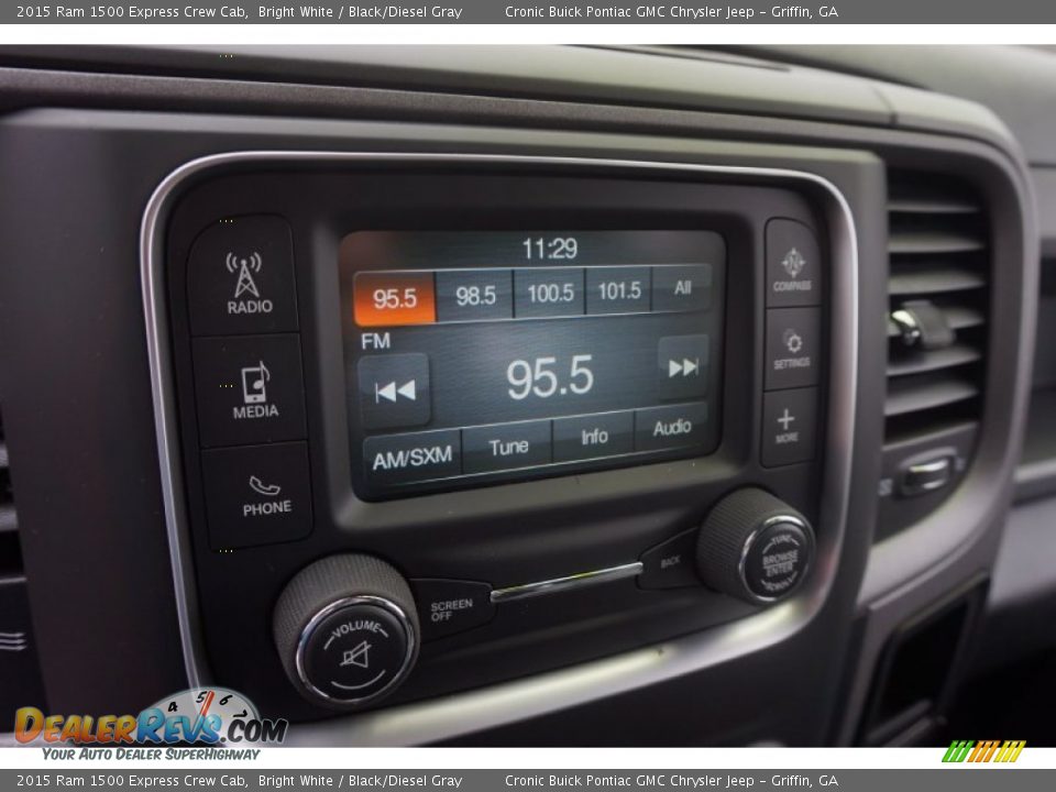 2015 Ram 1500 Express Crew Cab Bright White / Black/Diesel Gray Photo #17
