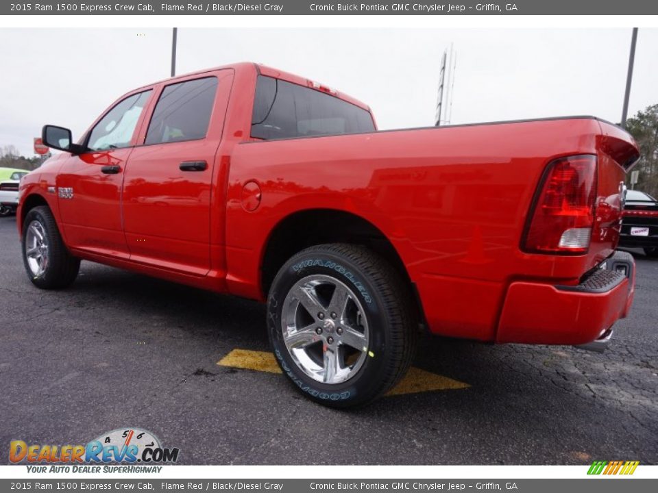 2015 Ram 1500 Express Crew Cab Flame Red / Black/Diesel Gray Photo #5