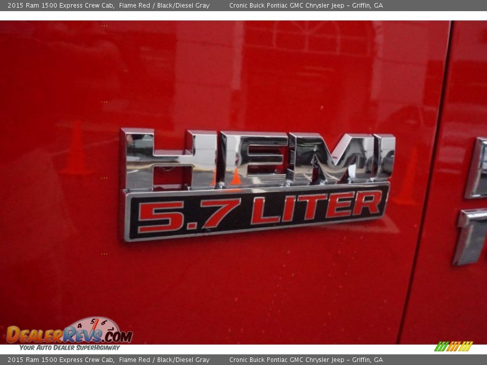 2015 Ram 1500 Express Crew Cab Flame Red / Black/Diesel Gray Photo #12