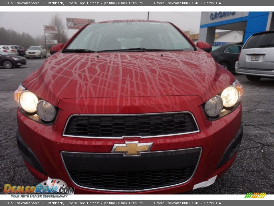 2015 Chevrolet Sonic LT Hatchback Crystal Red Tintcoat / Jet Black/Dark Titanium Photo #2