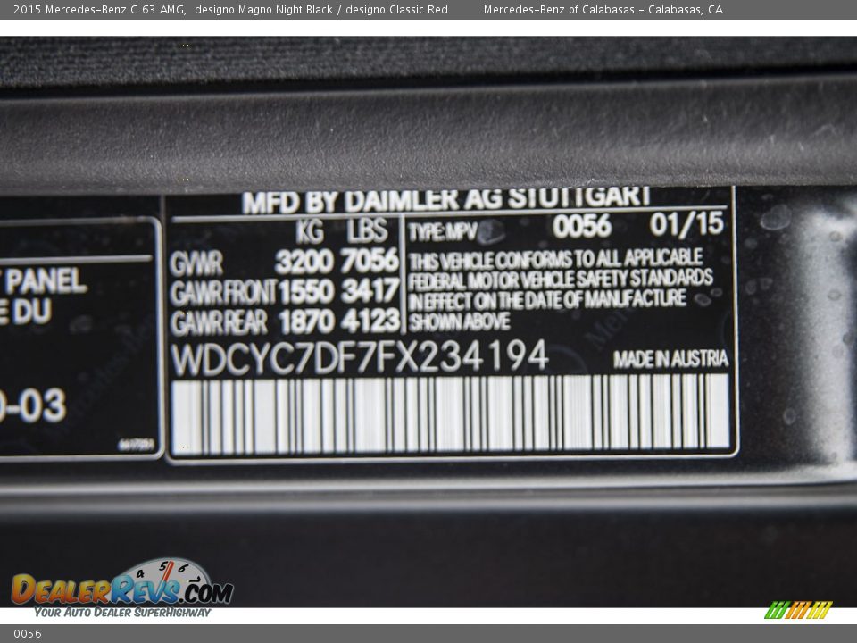 Mercedes-Benz Color Code 0056 designo Magno Night Black