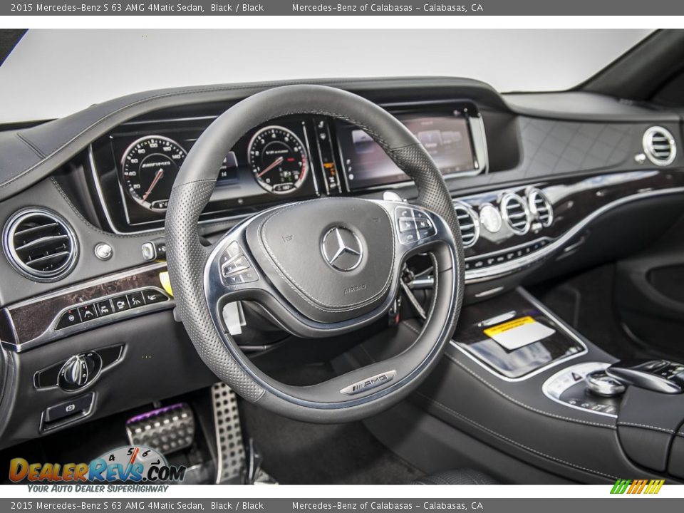 2015 Mercedes-Benz S 63 AMG 4Matic Sedan Black / Black Photo #5