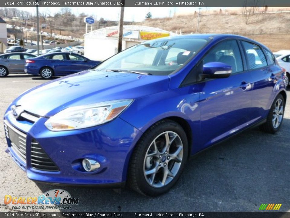 2014 Ford Focus SE Hatchback Performance Blue / Charcoal Black Photo #5