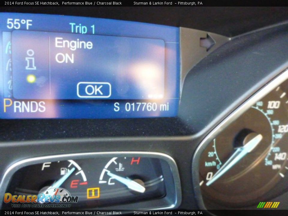 2014 Ford Focus SE Hatchback Performance Blue / Charcoal Black Photo #14