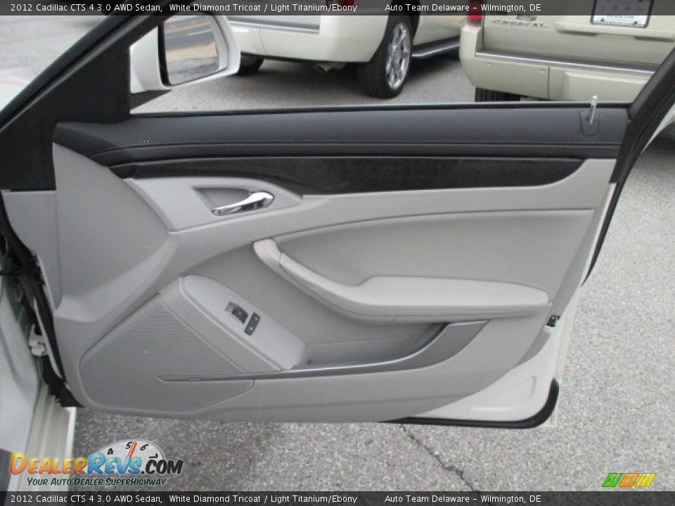 2012 Cadillac CTS 4 3.0 AWD Sedan White Diamond Tricoat / Light Titanium/Ebony Photo #24