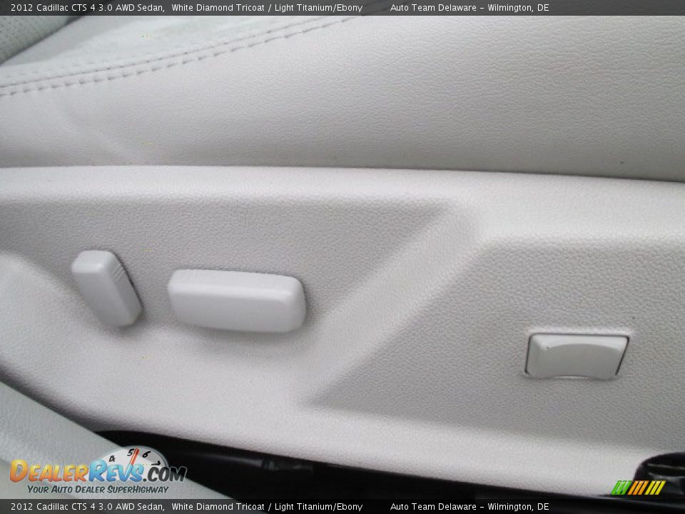 2012 Cadillac CTS 4 3.0 AWD Sedan White Diamond Tricoat / Light Titanium/Ebony Photo #25