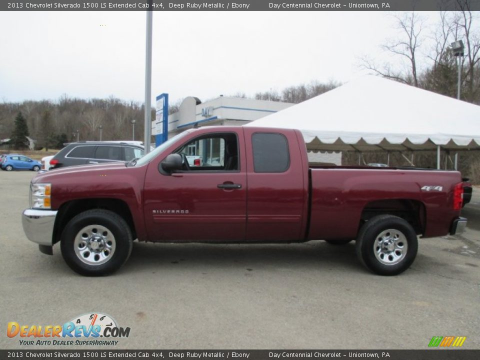 2013 Chevrolet Silverado 1500 LS Extended Cab 4x4 Deep Ruby Metallic / Ebony Photo #2